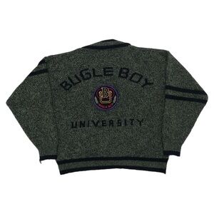 Vtg 80s Bugle Boy University Varsity Cardigan